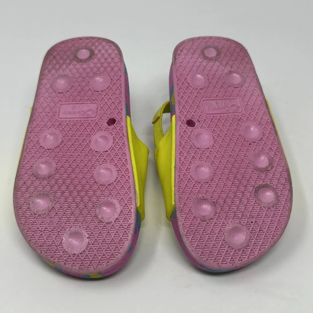 Disney Stitch Beach Sandals - Pink‎ Yellow Blue Leopard - Size Kids 7/8
